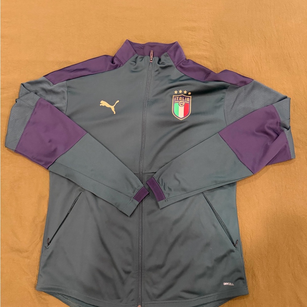 Puma ITALIA Green and Blue Soccer Jacket